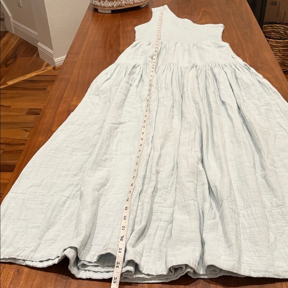 Elan One Shoulder Smocked Gauze Maxi Dress Size Small - Picture 10 of 10